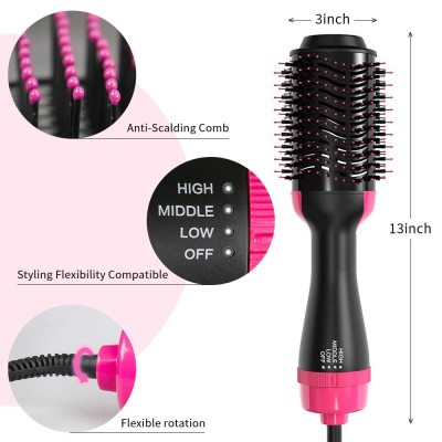 One Step hot air styler brush rotating  5 in 1 Multifunctional Negative Ions hot blowdryer with comb