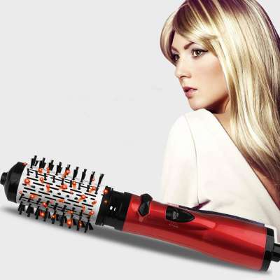 Hot Air hair straightener Brush electric ionic hair styling straight and curling brush comb